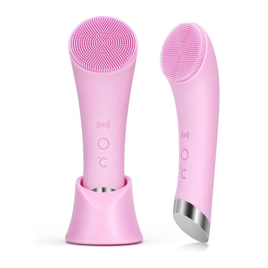 Face Scrubber with Heat Massage End, Vibrating Exfoliator Scrubber for Deep Cleaning, Waterproof Face Brush for Women and Men